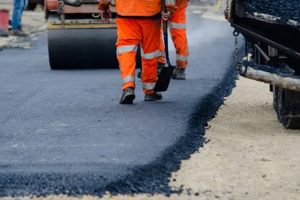 Highway maintenance - stock image